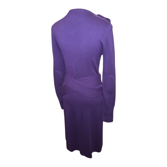 DVF Diane Von Furstenberg Grodnica Wool Cashmere Blend Wrap Dress Purple Sz S - Picture 6 of 9